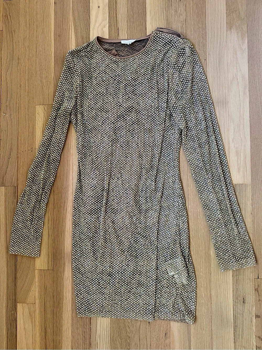 Stella McCartney for H&M Embellished Mini Dress in Mesh Size Medium Like New